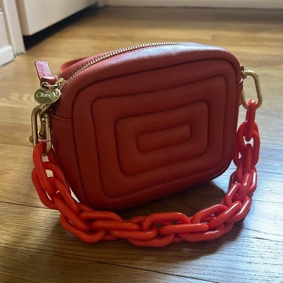 Clare V Lucie bag—bright poppy with shortie strap - Picture 3 of 3